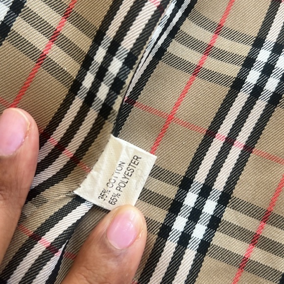 VTG BURBERRY OF LONDON nova check print coat size small tan - Picture 15 of 16